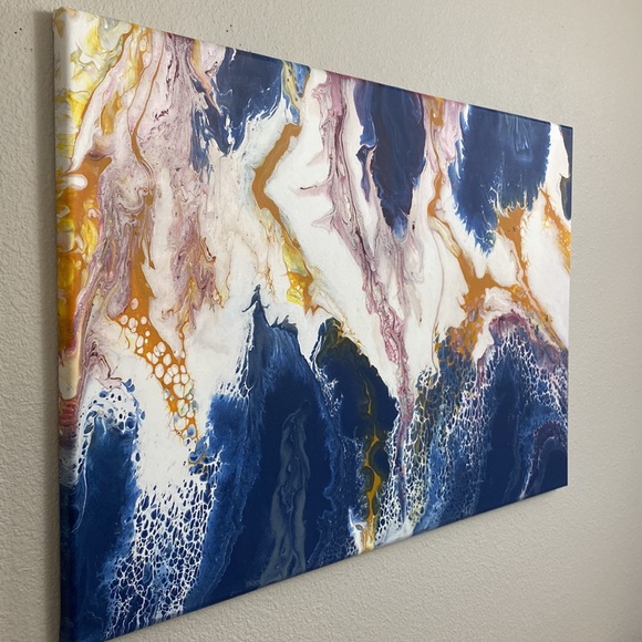 Handmade pouring acrylic painting. - Picture 3 of 8